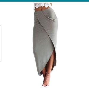Gray long super soft skirt!